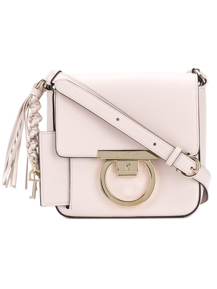 Salvatore Ferragamo Gancini Flap Bag - Nude & Neutrals