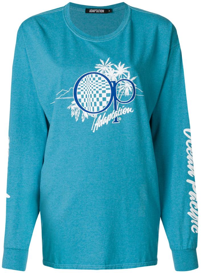 Adaptation Logo Print Sweatshirt - Blue