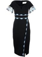 Peter Pilotto Cady Lace Band Midi Dress, Women's, Size: 14, Black, Acetate/viscose/polyester
