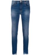 Federica Tosi Frayed Cropped Skinny Jeans - Blue