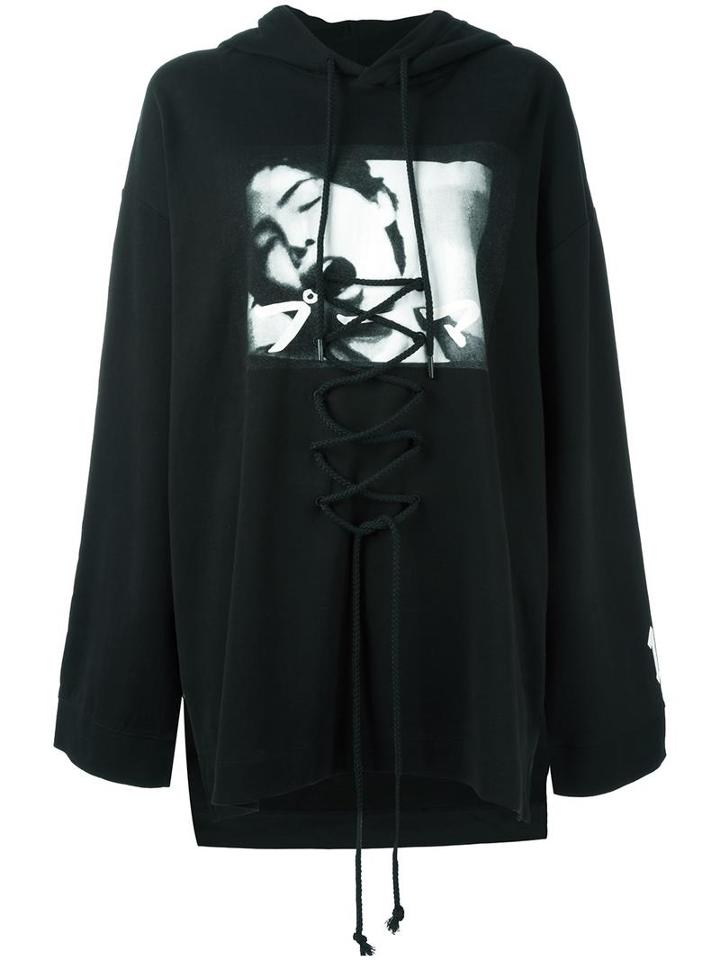 Puma Oversized Hoodie, Women's, Size: Xs, Black, Cotton/nylon