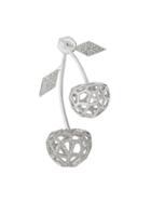 Natasha Zinko White Gold And Diamond Double Cherry Earring - Silver