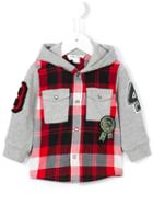 Diesel Kids Checked Hoodie, Toddler Boy's, Size: 12 Mth, Grey