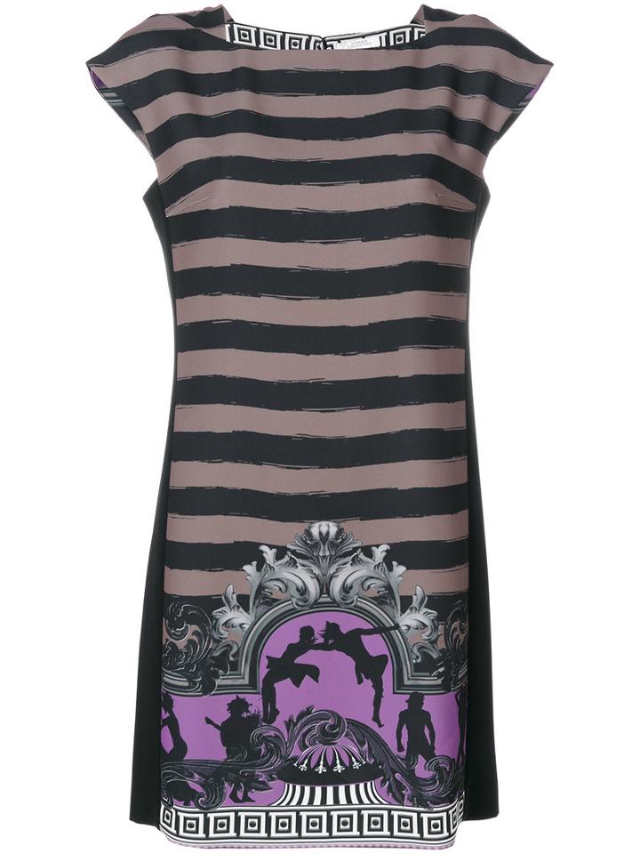 Versace Collection - Ortensia Print Mini Dress - Women - Polyester/viscose - 46, Purple, Polyester/viscose