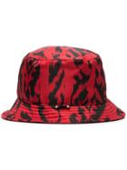 Neil Barrett Animal Print Bucket Hat - Red