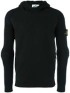 Stone Island Contrast Sleeve Hoodie, Men's, Size: Medium, Black, Cotton/polyamide