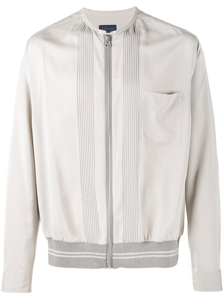 Lanvin Bomber Shirt Jacket - Grey