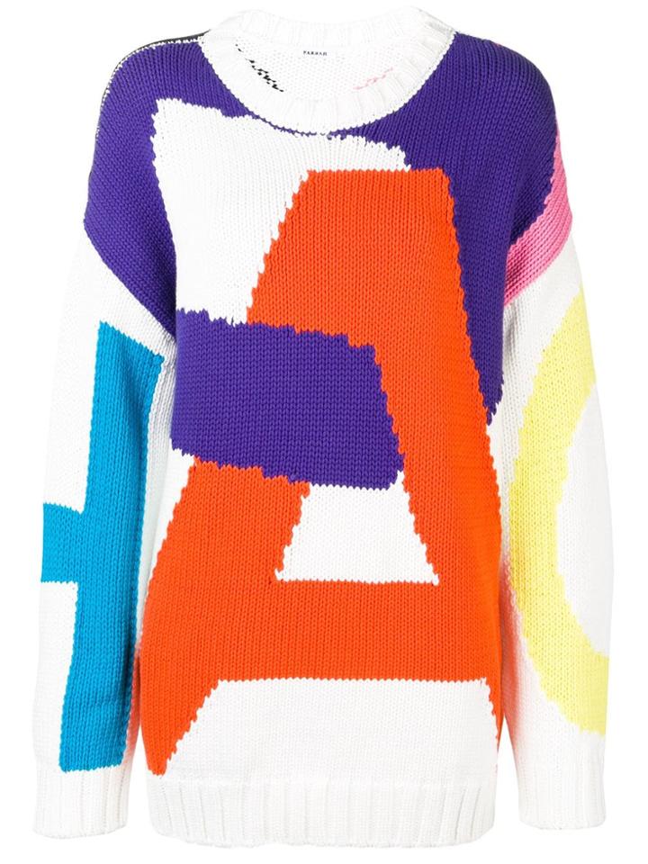 P.a.r.o.s.h. Oversized Logo Jumper - White