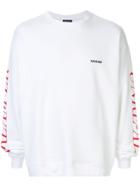 Christian Dada Dadaism Embroidery Sweatshirt - White
