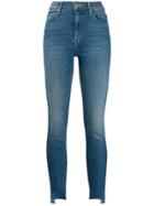 Mother Stunner Two Step Fray Jeans - Blue