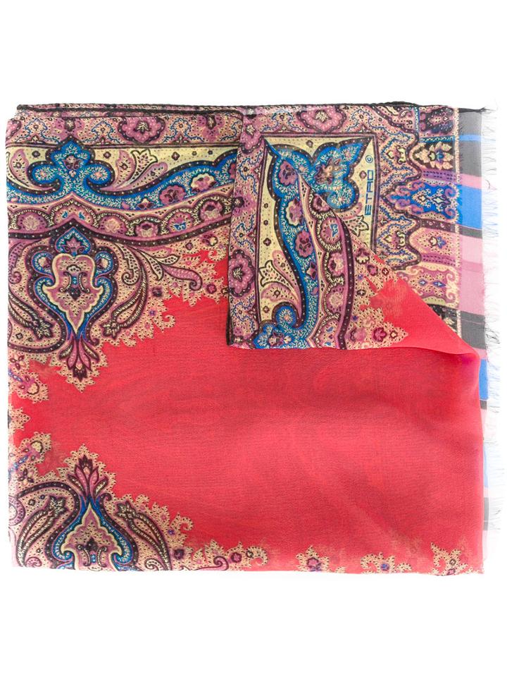 Etro Multi Printed Scarf, Women's, Silk