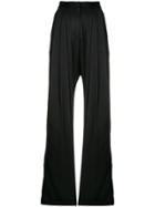 Alcoolique Pleated Flared Trousers - Black