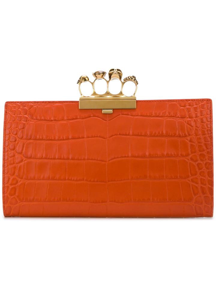 Alexander Mcqueen Knuckleduster Clutch Bag - Yellow & Orange