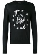 Just Cavalli - Skull Print Sweatshirt - Men - Wool - Xl, Black, Wool