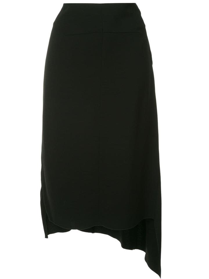 Jil Sander High Rise Asymmetric Skirt - Black