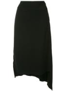 Jil Sander High Rise Asymmetric Skirt - Black