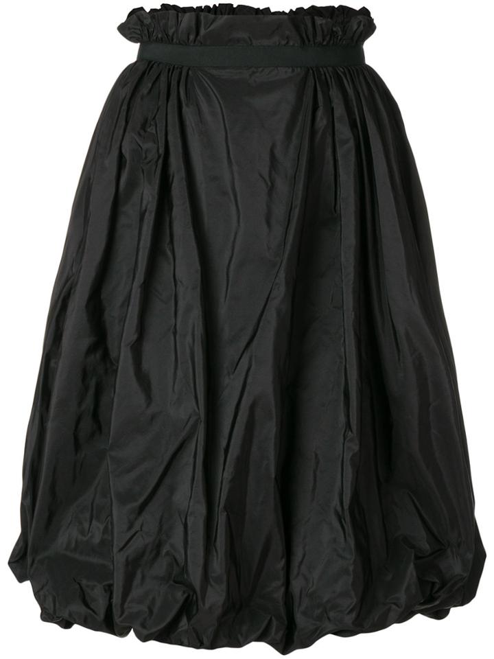Alexander Mcqueen Taffeta Midi Skirt - Black