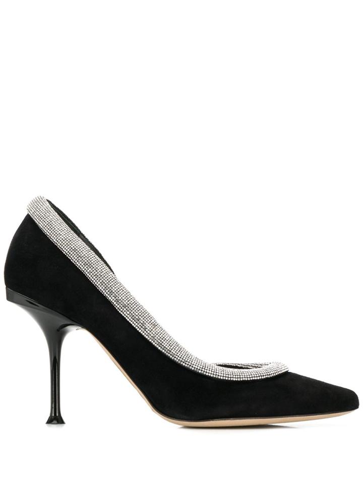 Sergio Rossi Chain Trimmed Pumps - Black