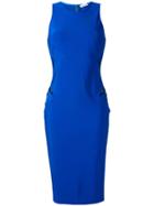 Mugler - Cut Out Detail Dress - Women - Viscose/polyamide/spandex/elastane - 40, Blue, Viscose/polyamide/spandex/elastane