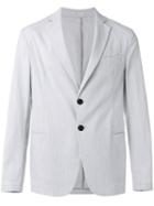 Armani Collezioni Welt Pockets Blazer, Men's, Size: 54, Grey, Cotton/linen/flax/polyester/modal