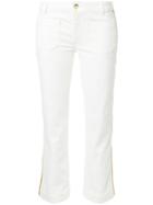 The Seafarer Side Stripe Cropped Jeans - White