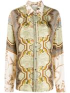 Pierre-louis Mascia Embroidered Long-sleeve Blouse - Neutrals