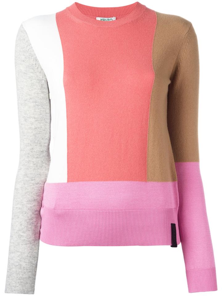 Kenzo Colour Block Jumper - Nude & Neutrals