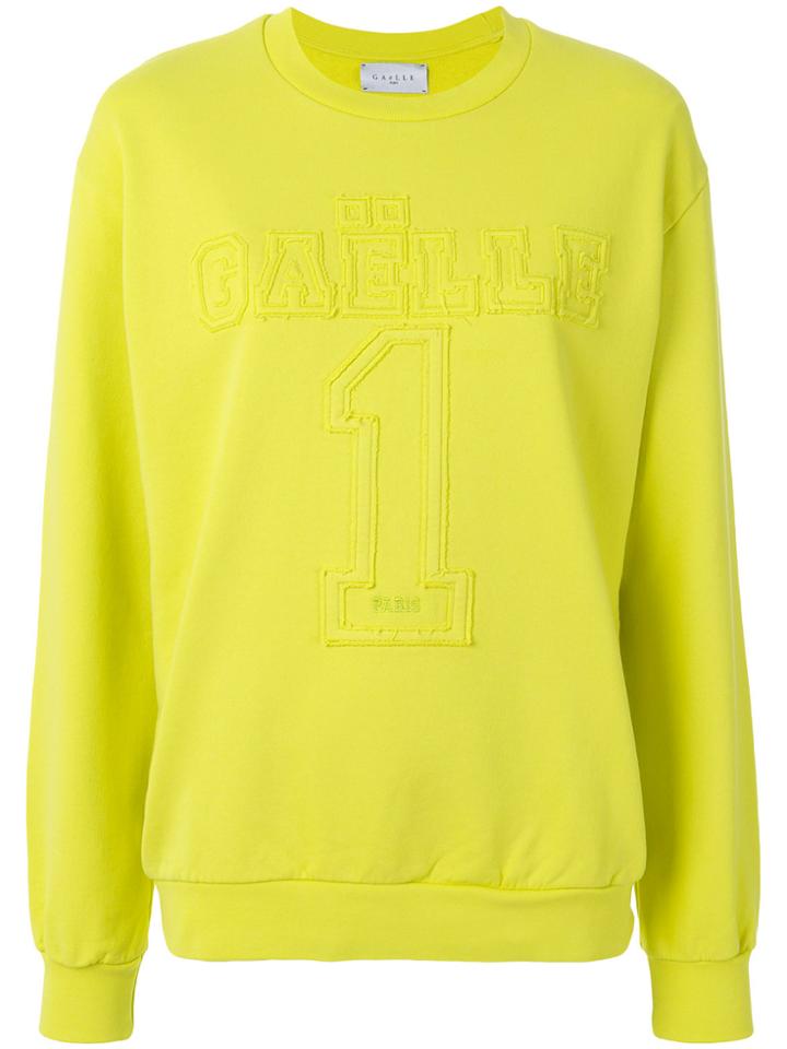 Gaelle Bonheur Logo Embroidered Sweatshirt - Yellow & Orange