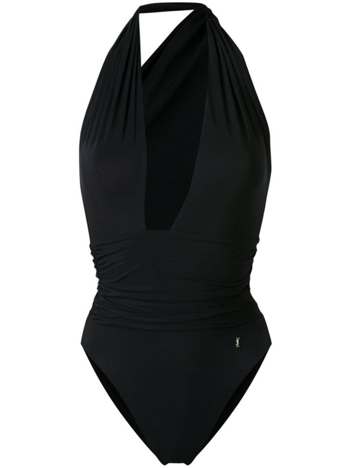 Saint Laurent Deep-v Swimsuit - Black