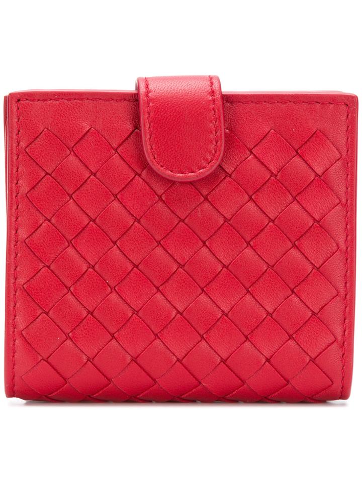 Bottega Veneta Intrecciato Wallet - Red