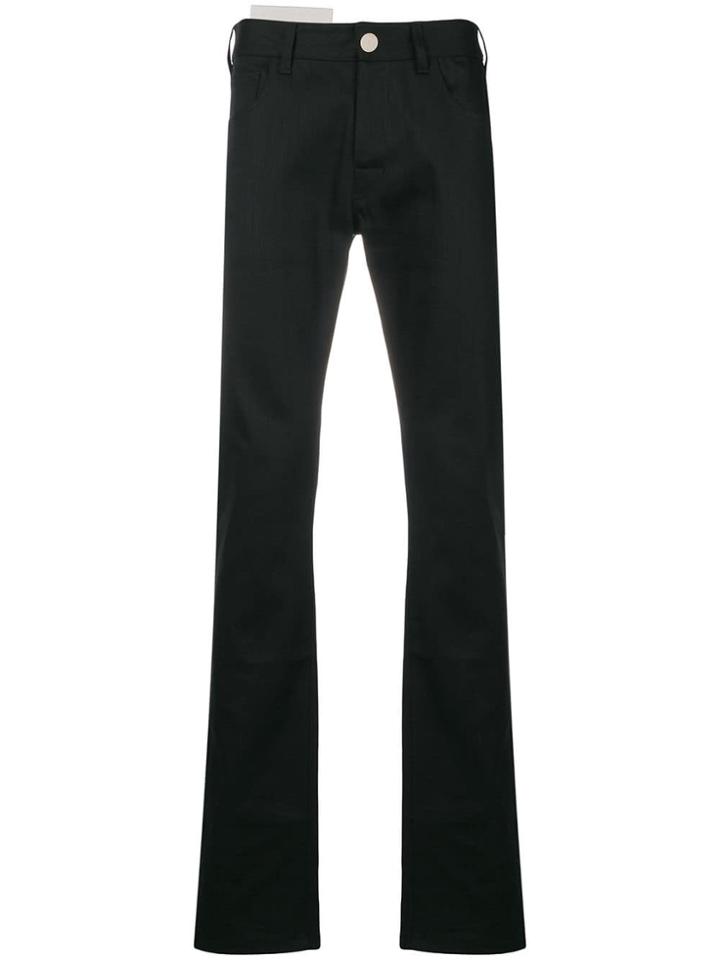 Raf Simons Rear-patch Fitted Jeans - Black