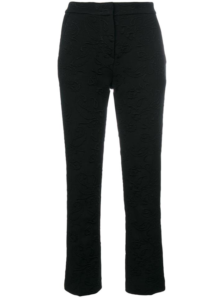Etro Cropped Straight Leg Trousers - Black