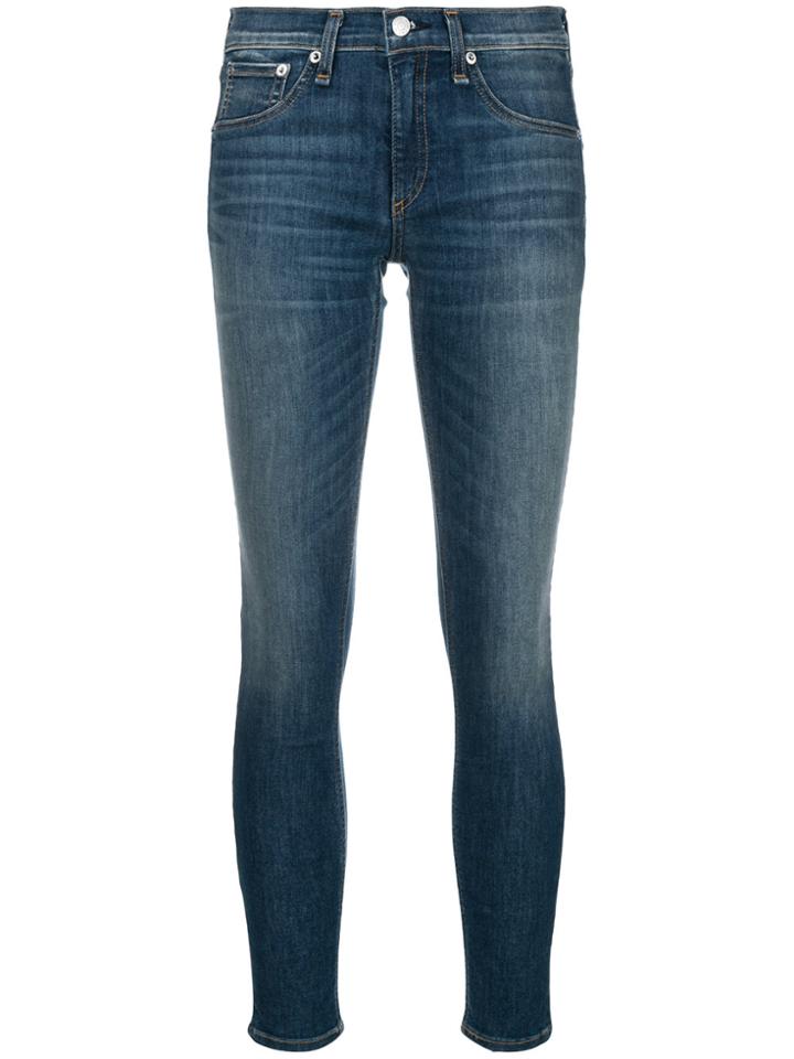 Rag & Bone Low Rise Skinny Jeans - Blue