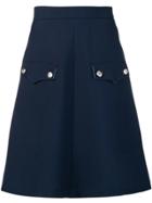 Calvin Klein 205w39nyc Flap Pocket A-line Skirt - Blue
