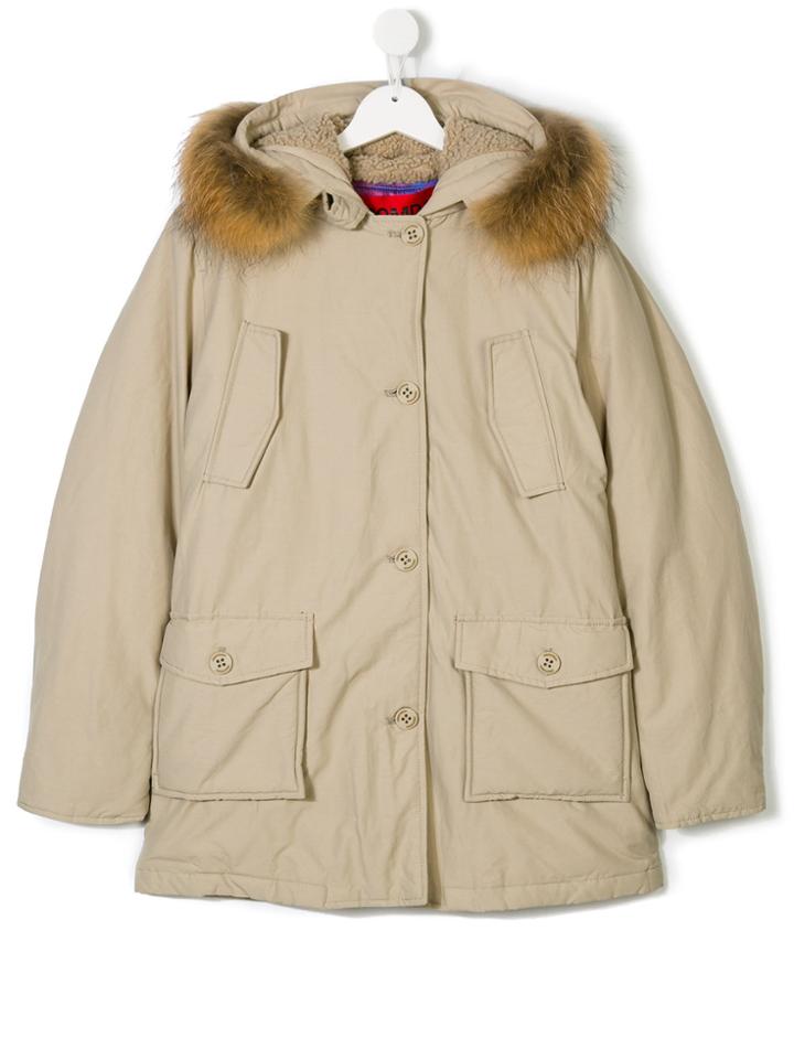 Freedomday Junior Hooded Parka - Nude & Neutrals
