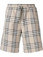 Andrea Crews Classic Check Shorts - Neutrals