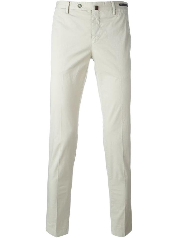 Pt01 Slim Chino Trousers, Men's, Size: 54, Nude/neutrals, Cotton/linen/flax/spandex/elastane