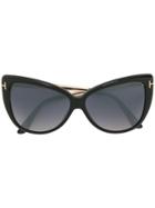 Tom Ford Eyewear Oversized Cat Eye Sunglasses - Black