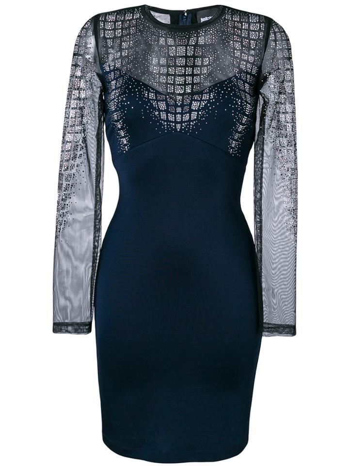 Just Cavalli Crocco Print Longsleeved Dress - Blue