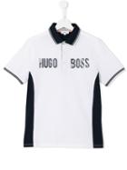 Boss Kids Contrast Collar Polo Shirt, Boy's, Size: 16 Yrs, White