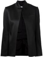 T By Alexander Wang Open Front Jacket, Women's, Size: 0, Black, Nylon/polyester/spandex/elastane/acetate