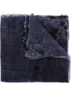 Avant Toi Tie-dye Fringed Scarf - Blue