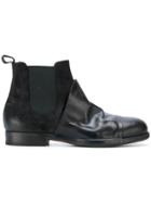 Ink Contrast Chelsea Boots - Black