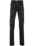 Philipp Plein - Distressed Straight-leg Jeans - Men - Cotton/polyester/spandex/elastane - 30, Grey, Cotton/polyester/spandex/elastane