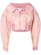 Miu Miu Cropped Jacket - Pink