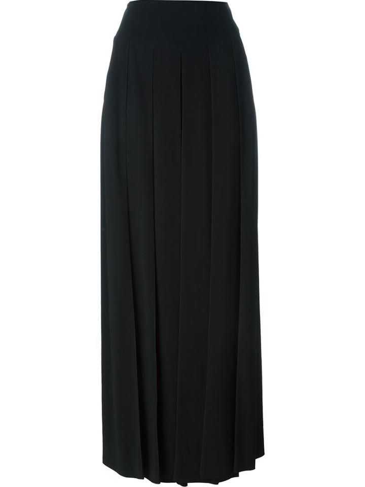 Givenchy Pleated Maxi Skirt, Women's, Size: 40, Black, Viscose/spandex/elastane/acetate/silk