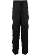 Yohji Yamamoto Drawstring Crinkle-effect Trousers - Black