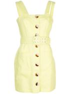 Nicholas Belted Mini Dress - Yellow