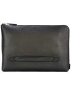 Salvatore Ferragamo Logo Embossed Clutch Bag - Black
