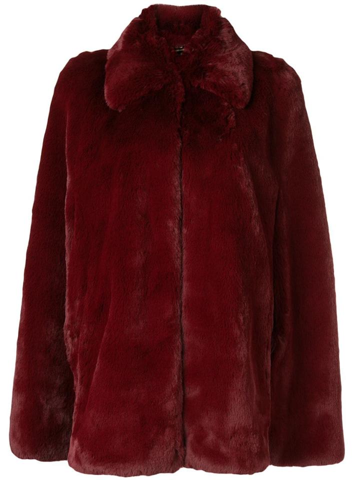 Burberry Faux-fur Cape Jacket - Red